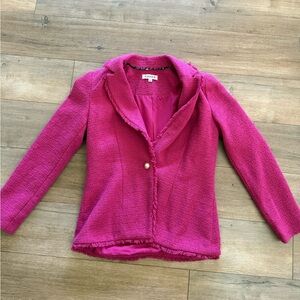 Nanette Lepore Fuchsia Textured Jacket